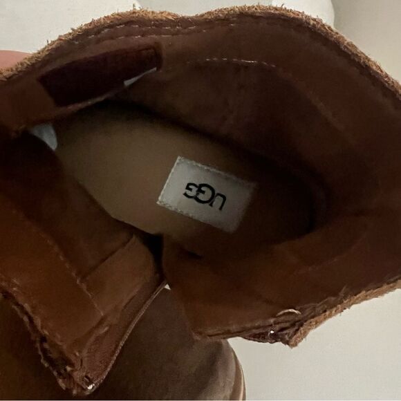 Ugg Josefene Distressed Suede Ankle Boots Chestnut US 6 EU 37 NEW MSRP $150 - Picture 9 of 10